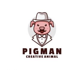 Pigman icon design vector