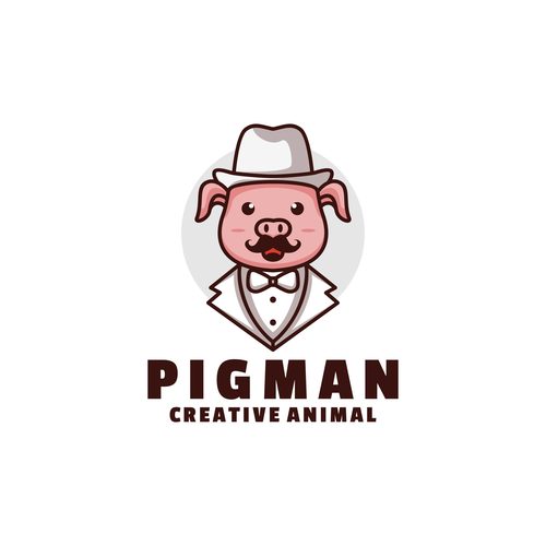 Pigman icon design vector