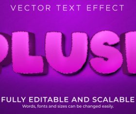 Pink font 3d effect text design vector