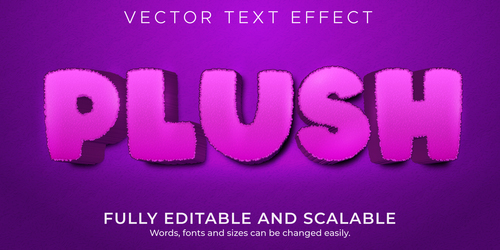Pink font 3d effect text design vector