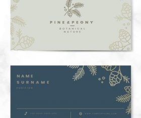 Plant background business card vector