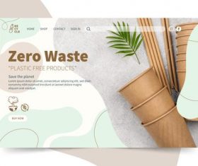 Plastic free products vector
