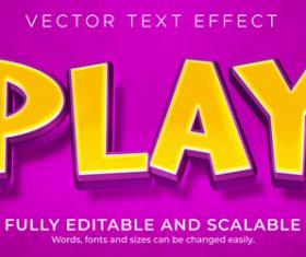 Play font editable font vector