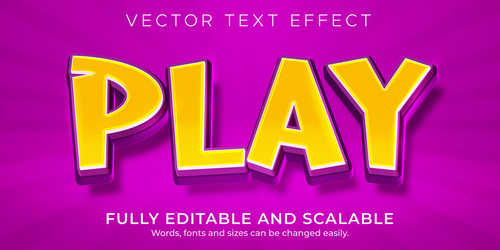 Play font editable font vector