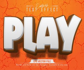 Play text effect editable vector