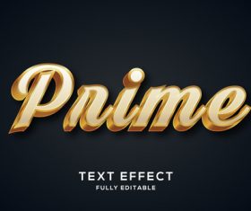 Pnime 3d editable text style effect vector
