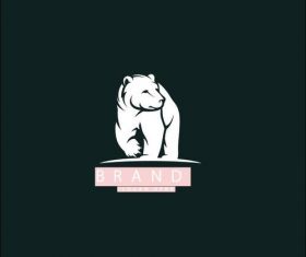 Polar bear mascot logo design vector