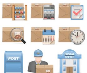 Postal information concept vector