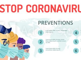 Poster stop coronavirus vector
