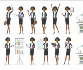 Professional women cartoon daily vector