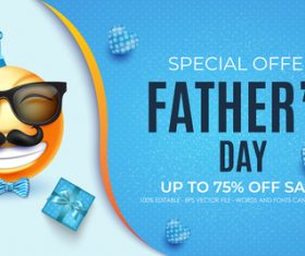 Promotion fathers day card vector