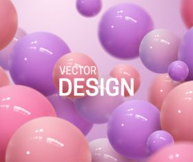 Purple and pink sphere abstract background vector