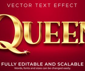 Queen font editable font vector