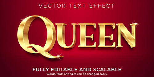 Queen font editable font vector