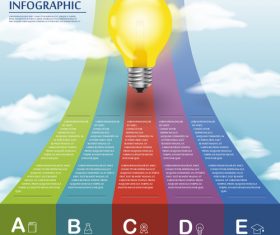 Rainbow road infographic concept vector