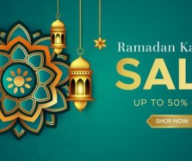 Ramadan Kareem sale vector