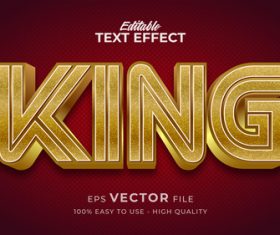 Red background gold editable text style effect vector