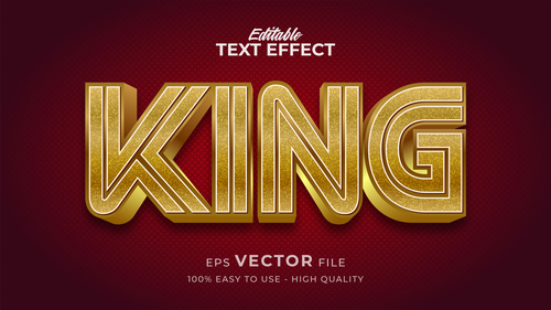 Red background gold editable text style effect vector
