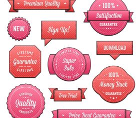 Red business label vector