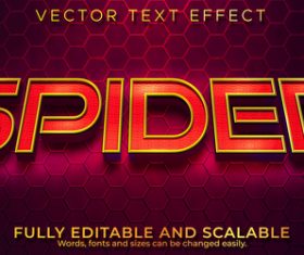 Red font 3d effect text design vector