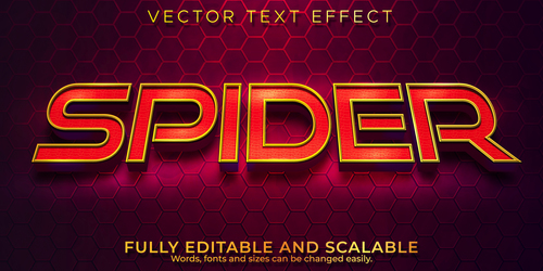 Red font 3d effect text design vector