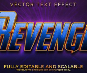 Revenge 3d effect text design vector
