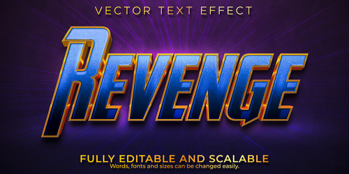 Revenge 3d effect text design vector