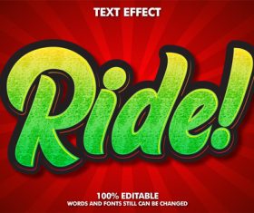 Ride font editable font vector