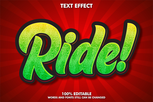 Ride font editable font vector