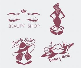 Set of womens beauty and style icons vector