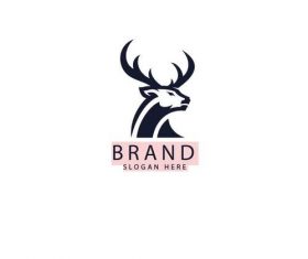 Simple deer logo design vector