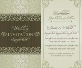 Simple wedding vector invitation card