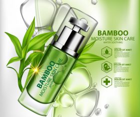 Skin care cosmetics vector with natural ingredients