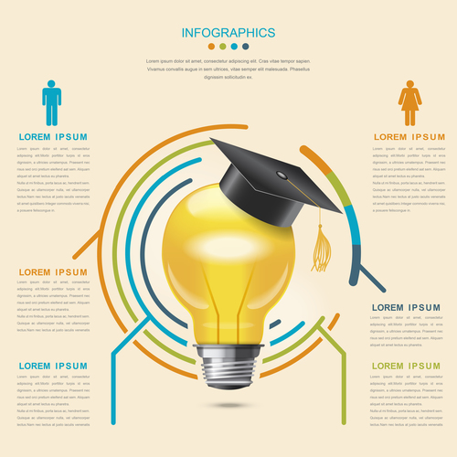 Smart mind infographic concept vector