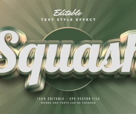 Squash editable font vector