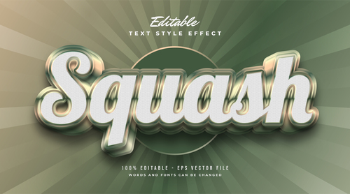 Squash editable font vector