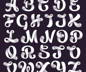 Star white alphabet decoration design vector