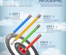Successful goal concept infographic vector