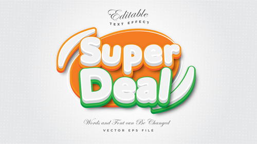 Super deal text effect vector