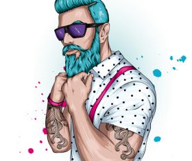 Tattoo men vector