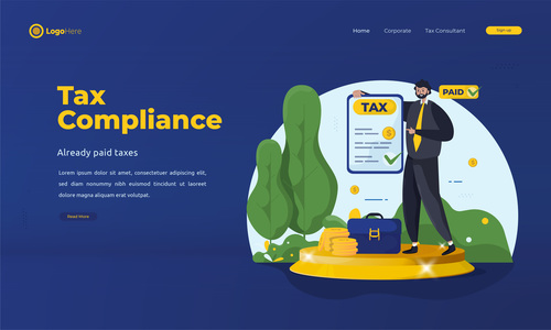 Tax consultation illustrations vector