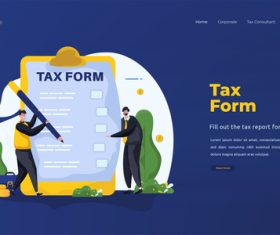 Tax form illustrations vector