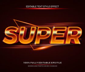 Text effect editable super vector