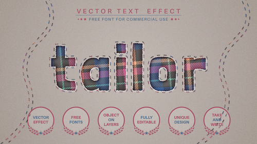 Torn paper 3d editable text style effect vector