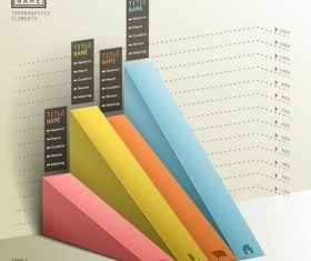 Trapezoid infographic vector