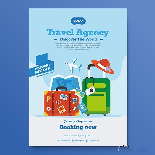 Travel poster concept vector