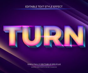 Turn text effect editable vector