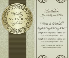 Unique wedding vector invitation card