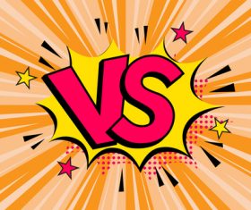 Versus comic style zoom pattern vector