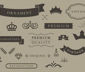 Vintage premium quality design element vectors